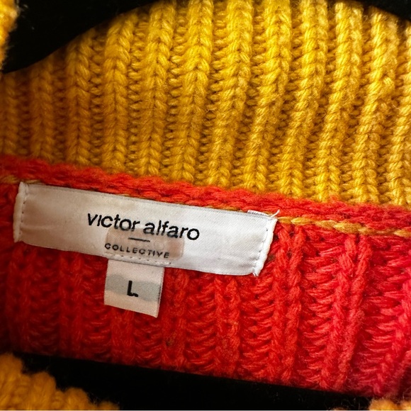 Victor Alfaro x RTR Colorblock High Neck Zip Sweater size L - Picture 6 of 8